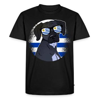 Uruguay - T-shirt Premium bio Homme - noir - Devant - Nico (187cm)