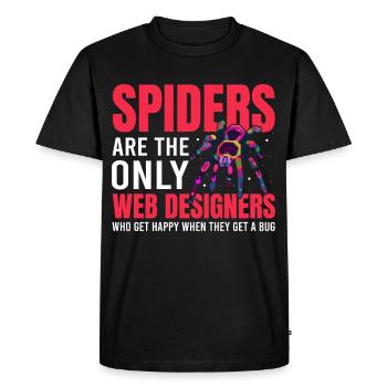 Tarentule Terrarium Amphibian Spider - T-shirt Premium bio Homme - noir - Devant - Nico (187cm)