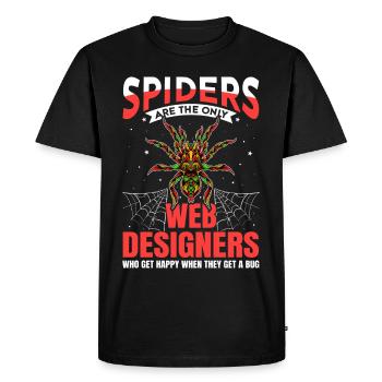 Tarentule Terrarium Amphibian Spider - T-shirt Premium bio Homme - noir - Devant - Nico (187cm)
