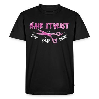 Coiffeur Coiffeur Coiffeur Coiffeur - T-shirt Premium bio Homme - noir - Devant - Nico (187cm)