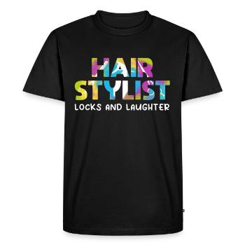 Coiffeur Coiffeur Coiffeur Coiffeur - T-shirt Premium bio Homme - noir - Devant - Nico (187cm)