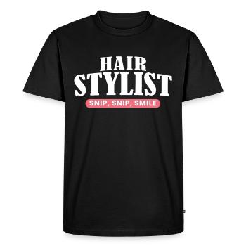 Coiffeur Coiffeur Coiffeur Coiffeur - T-shirt Premium bio Homme - noir - Devant - Nico (187cm)