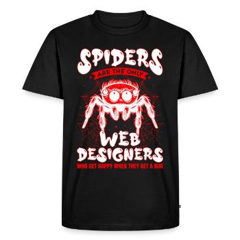 Tarentule Terrarium Amphibian Spider - T-shirt Premium bio Homme - noir - Devant - Nico (187cm)