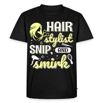 Coiffeur Coiffeur Coiffeur Coiffeur - T-shirt Premium bio Homme - noir - Devant - Nico (187cm)