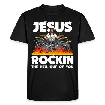 Rock 'n' Roll Musique, Danse, Concert, Festival - T-shirt Premium bio Homme - noir - Devant - Nico (187cm)