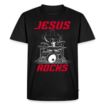 Rock 'n' Roll Musique, Danse, Concert, Festival - T-shirt Premium bio Homme - noir - Devant - Nico (187cm)