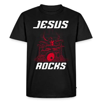 Rock 'n' Roll Musique, Danse, Concert, Festival - T-shirt Premium bio Homme - noir - Devant - Nico (187cm)