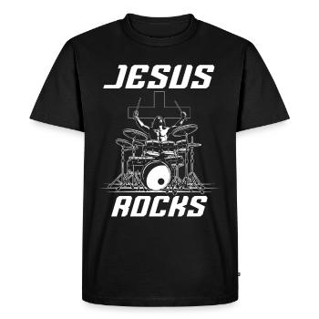 Rock 'n' Roll Musique, Danse, Concert, Festival - T-shirt Premium bio Homme - noir - Devant - Nico (187cm)