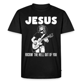 guitare, musicien, groupe de musique, guitariste, - T-shirt Premium bio Homme - noir - Devant - Nico (187cm)