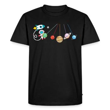 Space, Space, Nerd, Geed, Science Meme - Men's Premium Organic T-Shirt - black - Front - Nico (187cm)