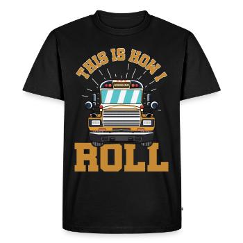 drôle de chauffeur de bus scolaire chauffeur de bus scolaire disant cadeau - T-shirt Premium bio Homme - noir - Devant - Nico (187cm)