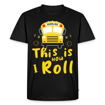 drôle de chauffeur de bus scolaire chauffeur de bus scolaire disant cadeau - T-shirt Premium bio Homme - noir - Devant - Nico (187cm)