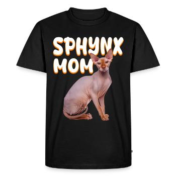 Sphynx Chats Maman, Amoureux des chats Chat nu - T-shirt Premium bio Homme - noir - Devant - Nico (187cm)