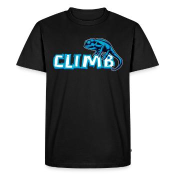 Bloc, escalade, escalade libre Chameleon Boulder - T-shirt Premium bio Homme - noir - Devant - Nico (187cm)