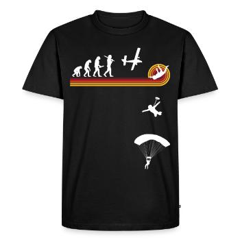 Maillot Skydive Freefly Fallschirmspringer Parachutisme - T-shirt Premium bio Homme - noir - Devant - Nico (187cm)