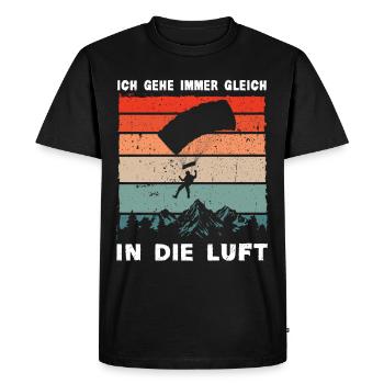 Maillot Skydive Freefly Fallschirmspringer Parachutisme - T-shirt Premium bio Homme - noir - Devant - Nico (187cm)