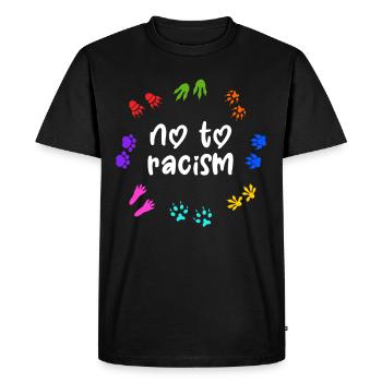 contre le racisme, contre la droite, contre les nazis, l’amour - T-shirt Premium bio Homme - noir - Devant - Nico (187cm)