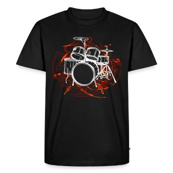 Batterie Batteurs Batteurs - T-shirt Premium bio Homme - noir - Devant - Nico (187cm)