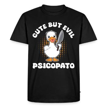 SWEET BUT EVIL: PSYCHOPAT Halloween Creepy Horror - Men's Premium Organic T-Shirt - black - Front - Nico (187cm)