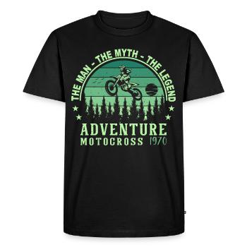 1970 Birthday born in 1970 Retro Vintage - Men's Premium Organic T-Shirt - black - Front - Nico (187cm)