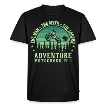 1958 Anniversaire né en 1958 Rétro Vintage - T-shirt Premium bio Homme - noir - Devant - Nico (187cm)