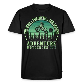 2013 Anniversaire né en 2013 Rétro Vintage - T-shirt Premium bio Homme - noir - Devant - Nico (187cm)