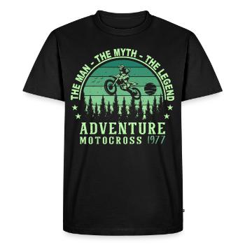 1977 Anniversaire de naissance en 1977 Rétro Vintage - T-shirt Premium bio Homme - noir - Devant - Nico (187cm)