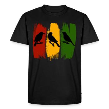 Musique Rastafari Vibes Uniquement Rasta Jamaïque Reggae - T-shirt Premium bio Homme - noir - Devant - Nico (187cm)