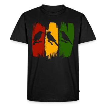 Musique Rastafari Vibes Uniquement Rasta Jamaïque Reggae - T-shirt Premium bio Homme - noir - Devant - Nico (187cm)