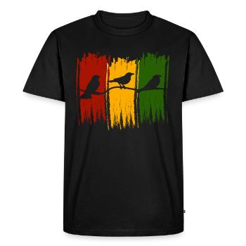 Musique Rastafari Vibes Uniquement Rasta Jamaïque Reggae - T-shirt Premium bio Homme - noir - Devant - Nico (187cm)