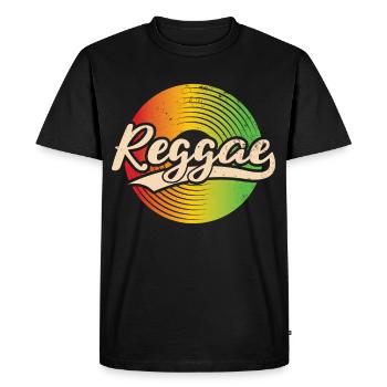 Musique Rastafari Vibes Uniquement Rasta Jamaïque Reggae - T-shirt Premium bio Homme - noir - Devant - Nico (187cm)