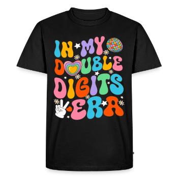 10 Years Old 10th Birthday - Men's Premium Organic T-Shirt - black - Front - Nico (187cm)