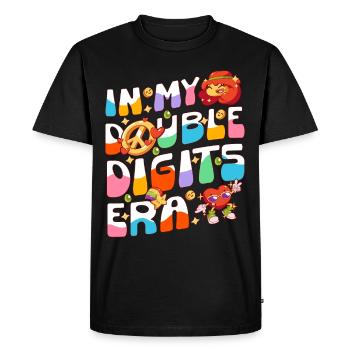 10 Years Old 10th Birthday - Men's Premium Organic T-Shirt - black - Front - Nico (187cm)