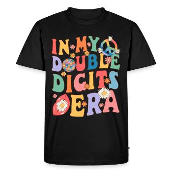 10 Years Old 10th Birthday - Men's Premium Organic T-Shirt - black - Front - Nico (187cm)