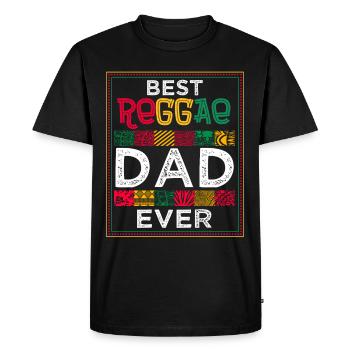 Rastafari Papa Musique Fête des pères Rasta Jamaïque Reggae - T-shirt Premium bio Homme - noir - Devant - Nico (187cm)