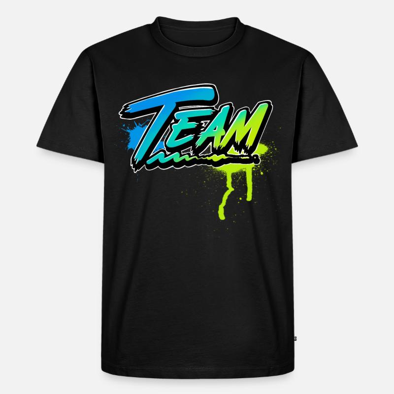 Team - Männer Premium Bio T-Shirt - Schwarz