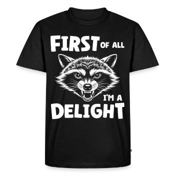 I Am A Joy, Sarcastic Meme Opossum - Men's Premium Organic T-Shirt - black - Front - Nico (187cm)