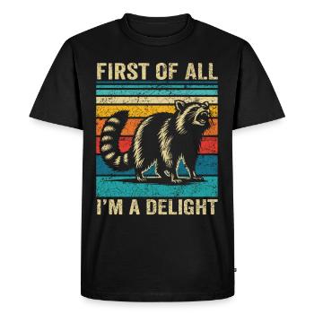 I Am A Joy, Sarcastic Meme Opossum - Men's Premium Organic T-Shirt - black - Front - Nico (187cm)