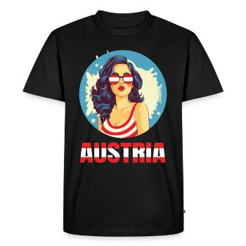 Sport Austria, Autriche, Fan de football - T-shirt Premium bio Homme - noir - Devant - Nico (187cm)
