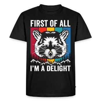 I Am A Joy, Sarcastic Meme Opossum - Men's Premium Organic T-Shirt - black - Front - Nico (187cm)