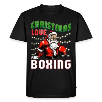 Amour de Noël Boxer Boxer Cadeau de Noël - T-shirt Premium bio Homme - noir - Devant - Nico (187cm)