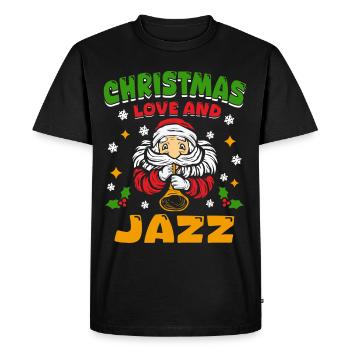 Noël, l’amour et le jazz, parfait pour les fans de musique - T-shirt Premium bio Homme - noir - Devant - Nico (187cm)