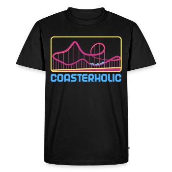Roller coaster amusement park funfair amusement park - Men's Premium Organic T-Shirt - black - Front - Nico (187cm)