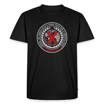 Vegan, Anti-drogues, Hardcore Punk Straight Edge - T-shirt Premium bio Homme - noir - Devant - Nico (187cm)