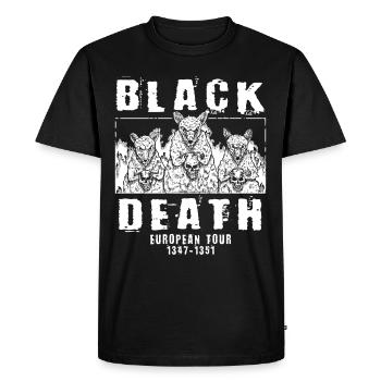 Gothic Humor Medieval History Black Death - Men's Premium Organic T-Shirt - black - Front - Nico (187cm)
