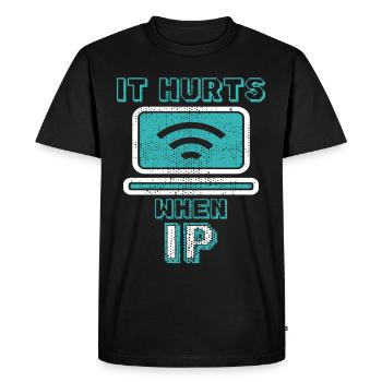 IT Geek, PC Accessories Storage Devices Evolution - Men's Premium Organic T-Shirt - black - Front - Nico (187cm)