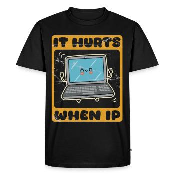 IT Geek, PC Accessories Storage Devices Evolution - Men's Premium Organic T-Shirt - black - Front - Nico (187cm)