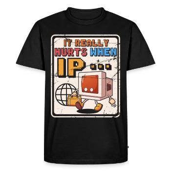 IT Geek, PC Accessories Storage Devices Evolution - Men's Premium Organic T-Shirt - black - Front - Nico (187cm)