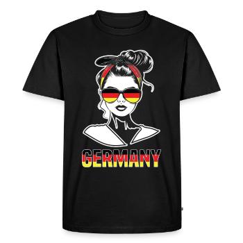 Sports Allemagne, Football, Tenue pour fan de sport - T-shirt Premium bio Homme - noir - Devant - Nico (187cm)