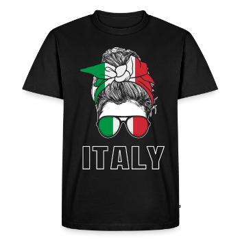 Sport Italy, Football, Outfit for Sports Fan - Men's Premium Organic T-Shirt - black - Front - Nico (187cm)